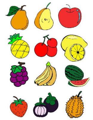 儿童简笔画水果彩图大全